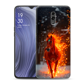 Пластиковый чехол на OPPO Reno Z с принтом Новый год Пластиковый чехол на OPPO Reno Z с принтом Новый год