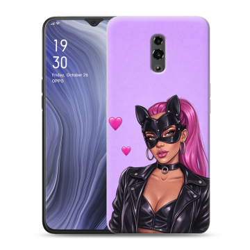 Пластиковый чехол на OPPO Reno Z с принтом женский Пластиковый чехол на OPPO Reno Z с принтом женский