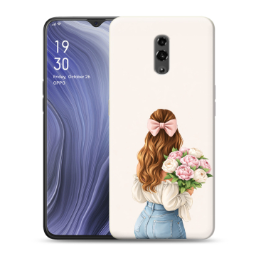 Пластиковый чехол на OPPO Reno Z с принтом женский
