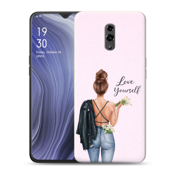 Пластиковый чехол на OPPO Reno Z с принтом женский