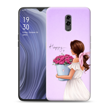 Пластиковый чехол на OPPO Reno Z с принтом женский