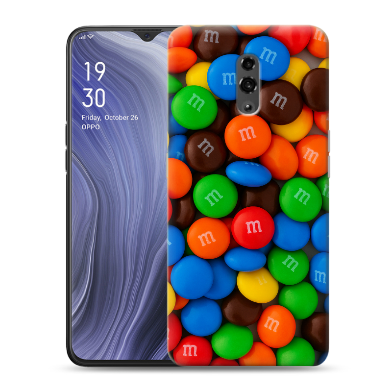 Пластиковый чехол на OPPO Reno Z с принтом Конфеты Пластиковый чехол на OPPO Reno Z с принтом Конфеты