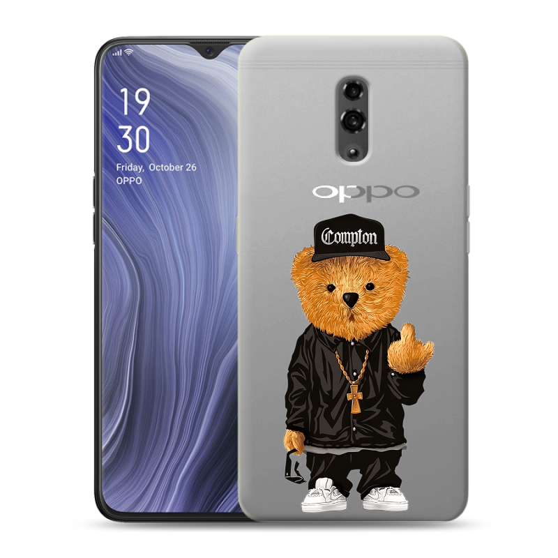 Пластиковый чехол на OPPO Reno Z с принтом Мишка Пластиковый чехол на OPPO Reno Z с принтом Мишка