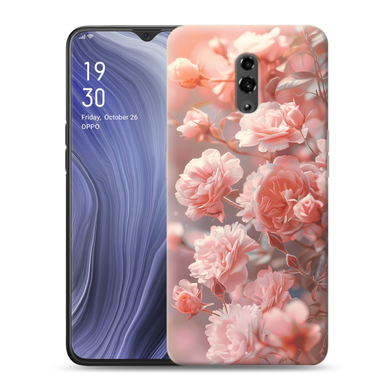 Пластиковый чехол на OPPO Reno Z с принтом Розовые розы Пластиковый чехол на OPPO Reno Z с принтом Розовые розы