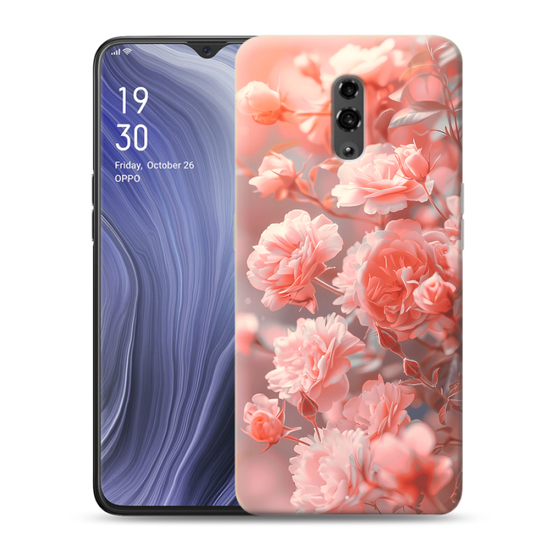Пластиковый чехол на OPPO Reno Z с принтом Розы цветы Пластиковый чехол на OPPO Reno Z с принтом Розы цветы