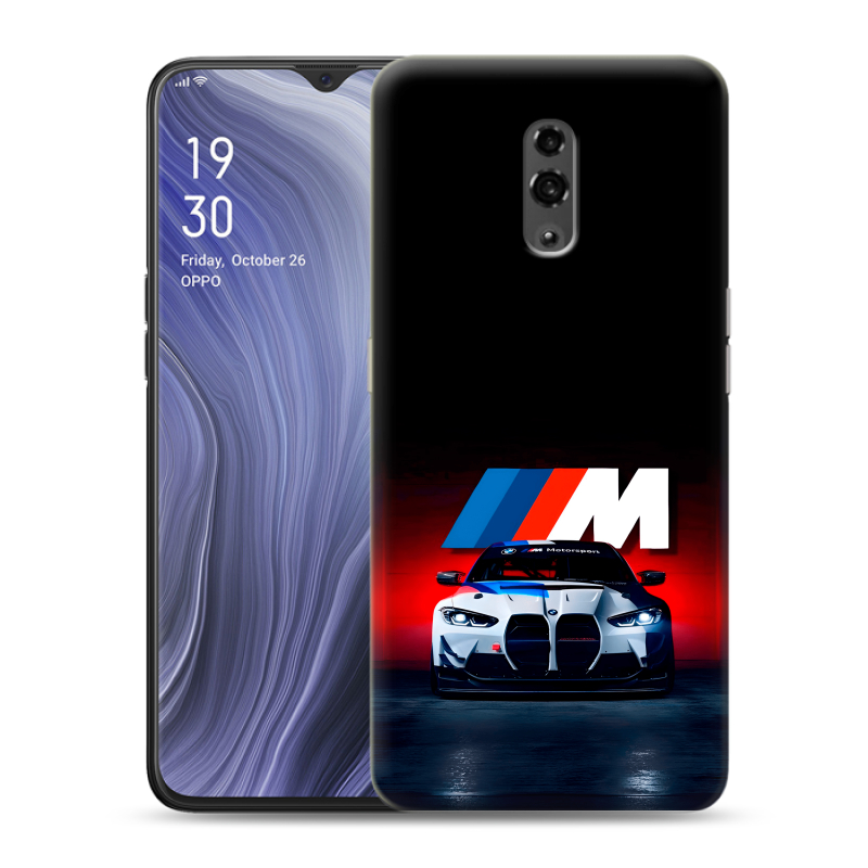 Пластиковый чехол на OPPO Reno Z с принтом БМВ BMW Пластиковый чехол на OPPO Reno Z с принтом БМВ BMW