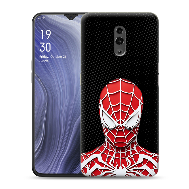 Пластиковый чехол на OPPO Reno Z с принтом человек паук spiderman Пластиковый чехол на OPPO Reno Z с принтом человек паук spiderman