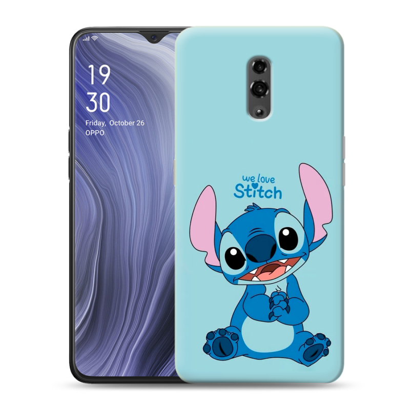 Пластиковый чехол на OPPO Reno Z с принтом Лило и Стич Пластиковый чехол на OPPO Reno Z с принтом Лило и Стич
