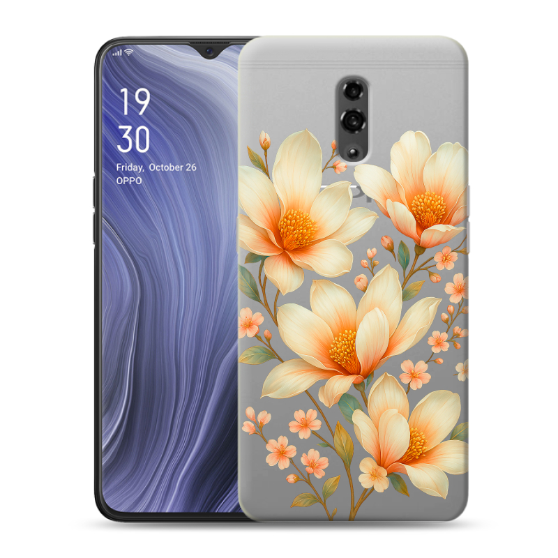 Пластиковый чехол на OPPO Reno Z с принтом Цветы Пластиковый чехол на OPPO Reno Z с принтом Цветы