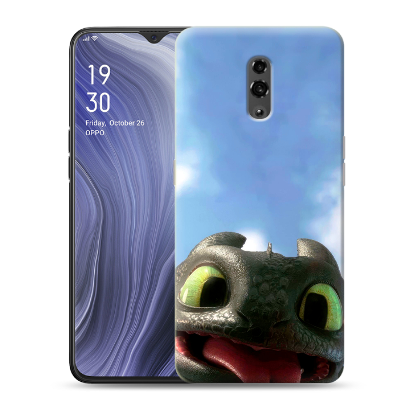 Пластиковый чехол на OPPO Reno Z с принтом Как приручить дракона Пластиковый чехол на OPPO Reno Z с принтом Как приручить дракона