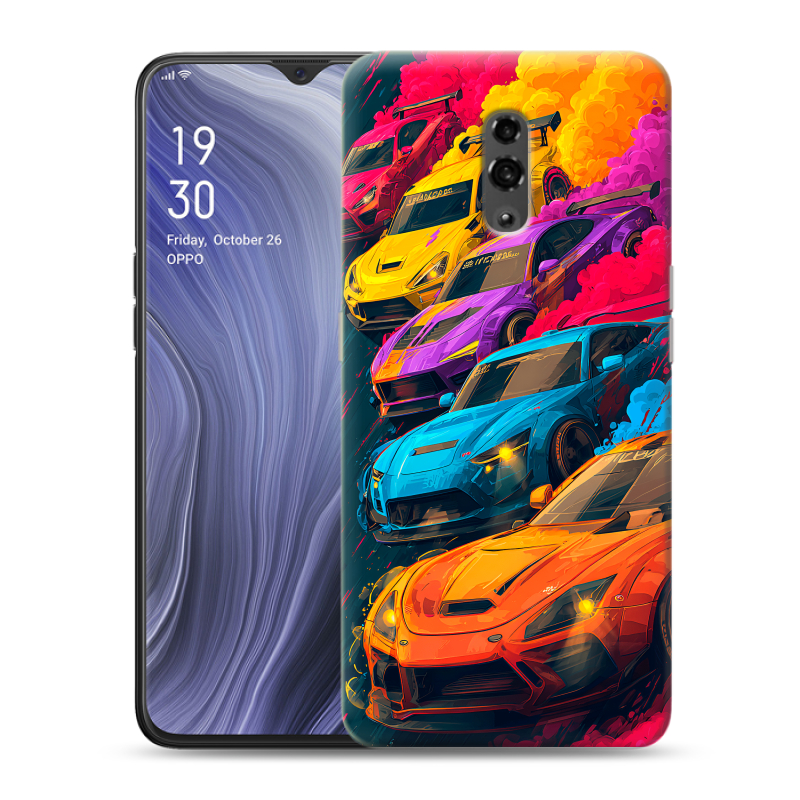 Пластиковый чехол на OPPO Reno Z с принтом Тачки Пластиковый чехол на OPPO Reno Z с принтом Тачки