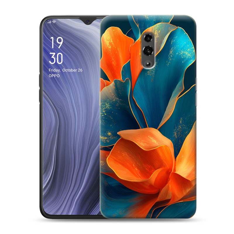 Пластиковый чехол на OPPO Reno Z с принтом Цветы Пластиковый чехол на OPPO Reno Z с принтом Цветы