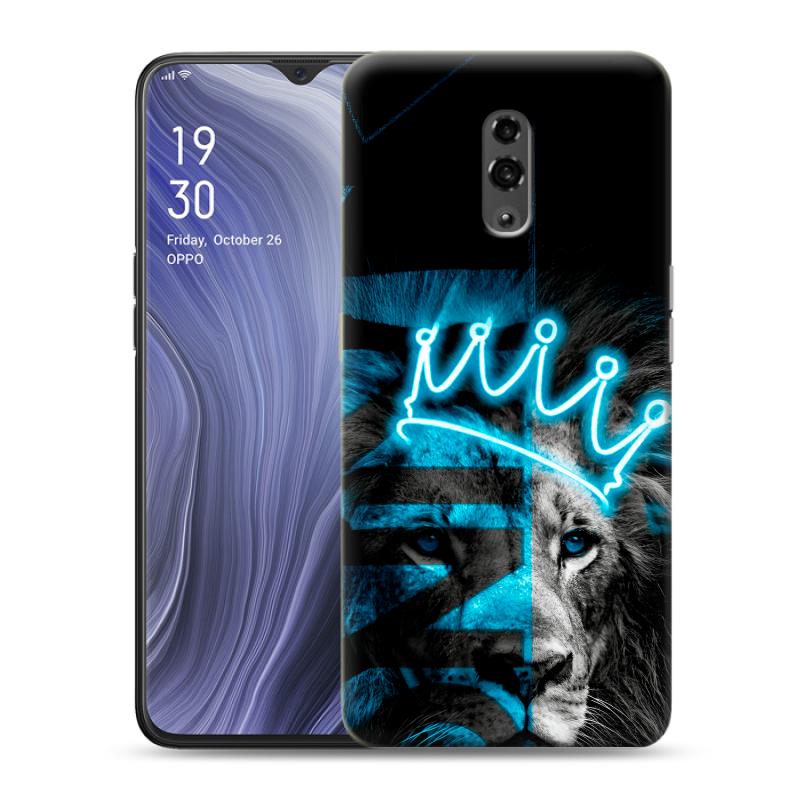 Пластиковый чехол на OPPO Reno Z с принтом Король лев Пластиковый чехол на OPPO Reno Z с принтом Король лев
