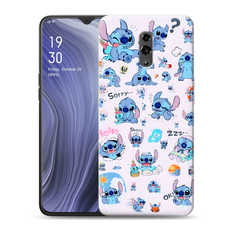 Пластиковый чехол на OPPO Reno Z с принтом Лило и Стич Пластиковый чехол на OPPO Reno Z с принтом Лило и Стич