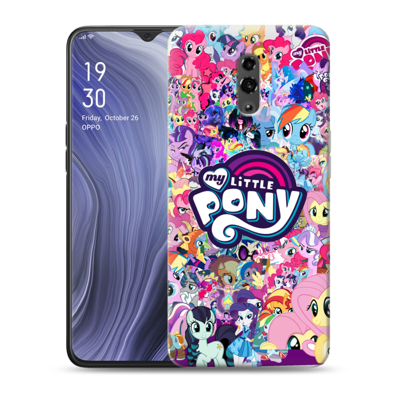 Пластиковый чехол на OPPO Reno Z с принтом My little pony Дружба чудо Пластиковый чехол на OPPO Reno Z с принтом My little pony Дружба чудо