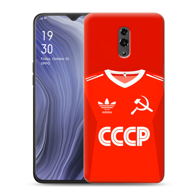 Пластиковый чехол на OPPO Reno Z с принтом Флаг Герб СССР Пластиковый чехол на OPPO Reno Z с принтом Флаг Герб СССР
