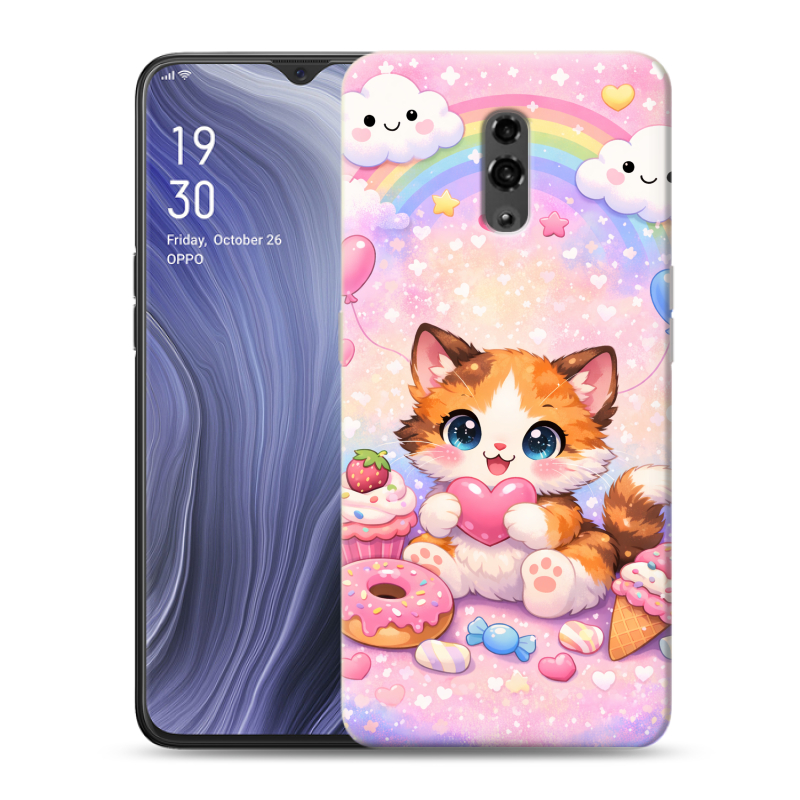 Пластиковый чехол на OPPO Reno Z с принтом для девочек Пластиковый чехол на OPPO Reno Z с принтом для девочек
