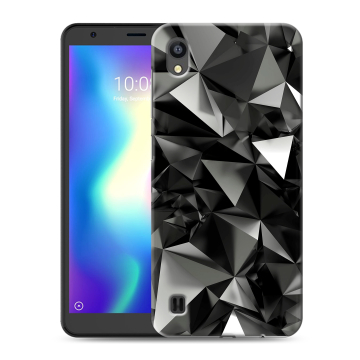 Силиконовый чехол на ZTE Blade A5 (2019) с принтом Черные кристаллы Силиконовый чехол на ZTE Blade A5 (2019) с принтом Черные кристаллы
