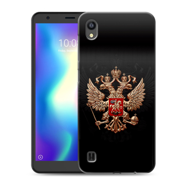 Силиконовый чехол на ZTE Blade A5 (2019) с принтом Герб России Силиконовый чехол на ZTE Blade A5 (2019) с принтом Герб России