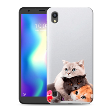 Силиконовый чехол на ZTE Blade A5 (2019) с принтом Кошки Силиконовый чехол на ZTE Blade A5 (2019) с принтом Кошки