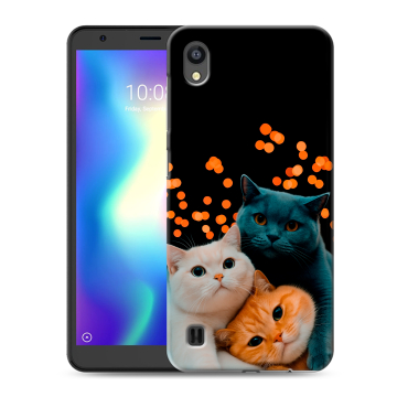 Силиконовый чехол на ZTE Blade A5 (2019) с принтом Кошки Силиконовый чехол на ZTE Blade A5 (2019) с принтом Кошки