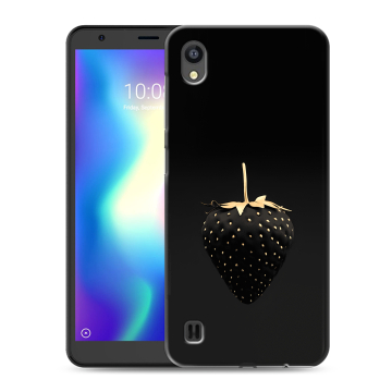 Силиконовый чехол на ZTE Blade A5 (2019) с принтом Черная клубника Силиконовый чехол на ZTE Blade A5 (2019) с принтом Черная клубника