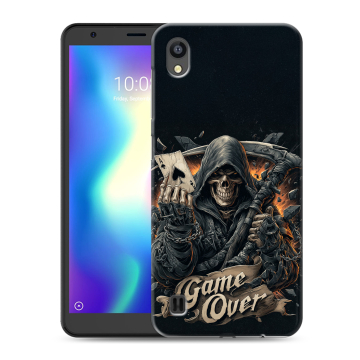 Силиконовый чехол на ZTE Blade A5 (2019) с принтом Скелет карты Силиконовый чехол на ZTE Blade A5 (2019) с принтом Скелет карты
