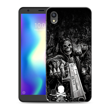 Силиконовый чехол на ZTE Blade A5 (2019) с принтом Скелет Силиконовый чехол на ZTE Blade A5 (2019) с принтом Скелет