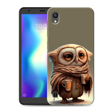 Силиконовый чехол на ZTE Blade A5 (2019) с принтом Сова Силиконовый чехол на ZTE Blade A5 (2019) с принтом Сова