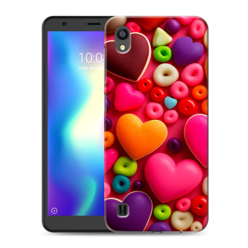 Силиконовый чехол на ZTE Blade A5 (2019) с принтом Сердечки Силиконовый чехол на ZTE Blade A5 (2019) с принтом Сердечки