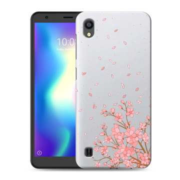 Силиконовый чехол на ZTE Blade A5 (2019) с принтом Ветка сакуры