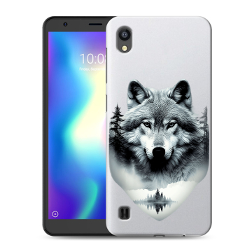 Силиконовый чехол на ZTE Blade A5 (2019) с принтом Волк в лесу