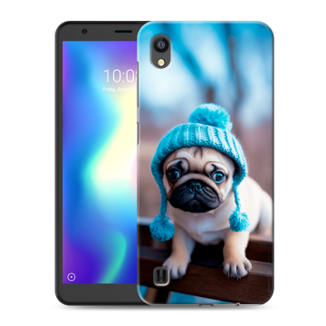 Силиконовый чехол на ZTE Blade A5 (2019) с принтом Мопс в шапке