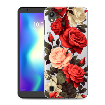 Силиконовый чехол на ZTE Blade A5 (2019) с принтом Розы