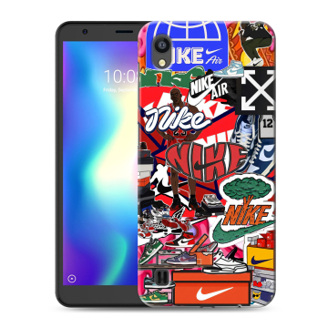 Силиконовый чехол на ZTE Blade A5 (2019) с принтом Найк Nike яркий