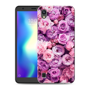 Силиконовый чехол на ZTE Blade A5 (2019) с принтом лавандовые розы Силиконовый чехол на ZTE Blade A5 (2019) с принтом лавандовые розы