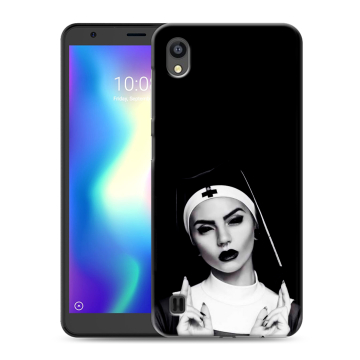 Силиконовый чехол на ZTE Blade A5 (2019) с принтом монашка