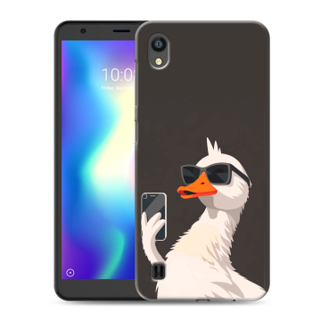 Силиконовый чехол на ZTE Blade A5 (2019) с принтом утка в очках