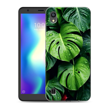 Силиконовый чехол на ZTE Blade A5 (2019) с принтом Листья