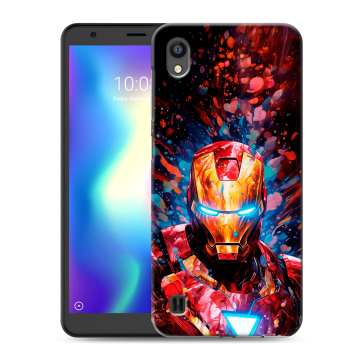 Силиконовый чехол на ZTE Blade A5 (2019) с принтом Железный человек Ironman