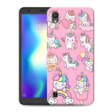 Силиконовый чехол на ZTE Blade A5 (2019) с принтом Единороги и радуга Силиконовый чехол на ZTE Blade A5 (2019) с принтом Единороги и радуга