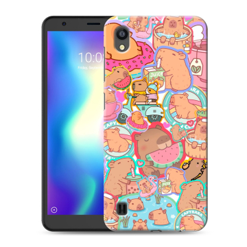 Силиконовый чехол на ZTE Blade A5 (2019) с принтом капибары Силиконовый чехол на ZTE Blade A5 (2019) с принтом капибары