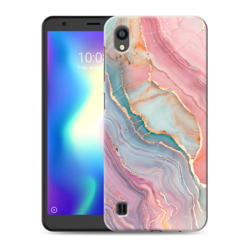 Силиконовый чехол на ZTE Blade A5 (2019) с принтом розовый мрамор Силиконовый чехол на ZTE Blade A5 (2019) с принтом розовый мрамор
