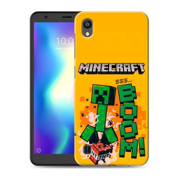 Силиконовый чехол на ZTE Blade A5 (2019) с принтом Майнкрафт Minecraft