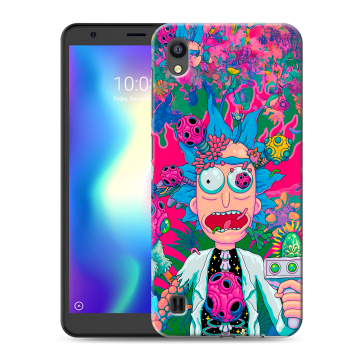Силиконовый чехол на ZTE Blade A5 (2019) с принтом Рик и Морти Rick Morty