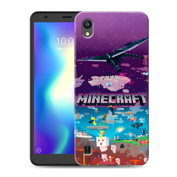 Силиконовый чехол на ZTE Blade A5 (2019) с принтом Майнкрафт Minecraft