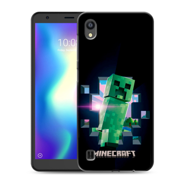 Силиконовый чехол на ZTE Blade A5 (2019) с принтом Майнкрафт Minecraft