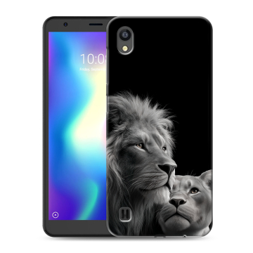 Силиконовый чехол на ZTE Blade A5 (2019) с принтом Лев кошки Силиконовый чехол на ZTE Blade A5 (2019) с принтом Лев кошки