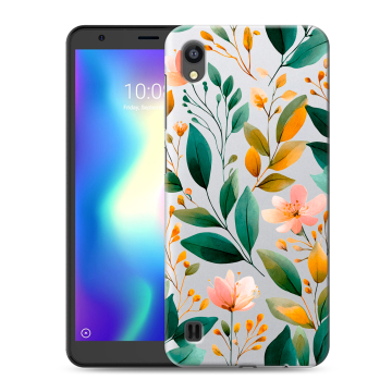 Силиконовый чехол на ZTE Blade A5 (2019) с принтом Цветы паттерн Силиконовый чехол на ZTE Blade A5 (2019) с принтом Цветы паттерн