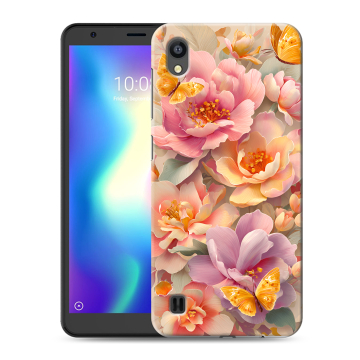 Силиконовый чехол на ZTE Blade A5 (2019) с принтом Цветы и бабочки Силиконовый чехол на ZTE Blade A5 (2019) с принтом Цветы и бабочки